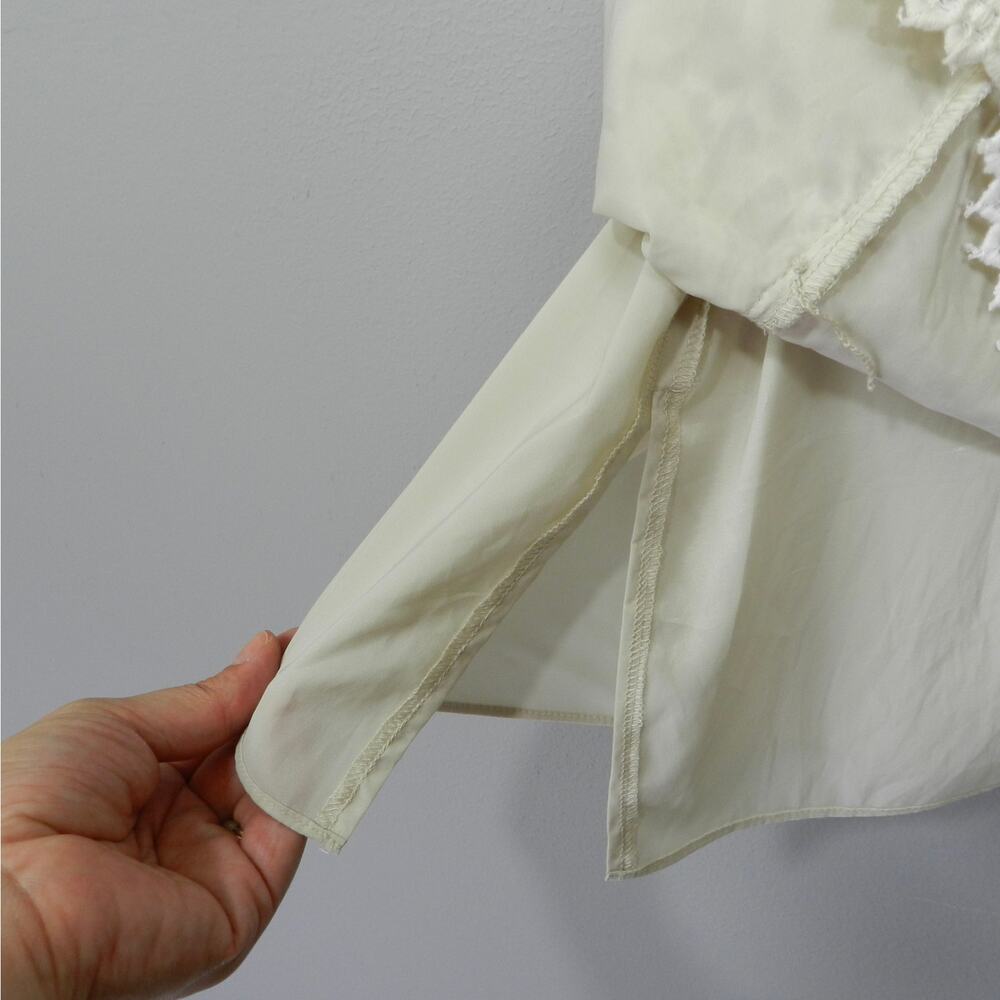 Ann Taylor‎ Bateau Lace Dress Size 0 Ivory Cream Antique Beige Broderie Sheath - Picture 8 of 11